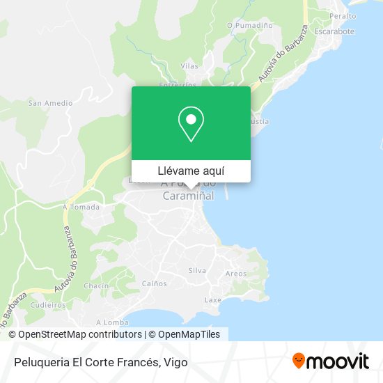 Mapa Peluqueria El Corte Francés