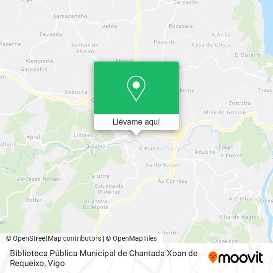 Mapa Biblioteca Pública Municipal de Chantada Xoan de Requeixo