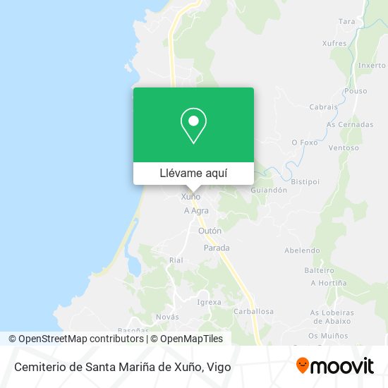 Mapa Cemiterio de Santa Mariña de Xuño