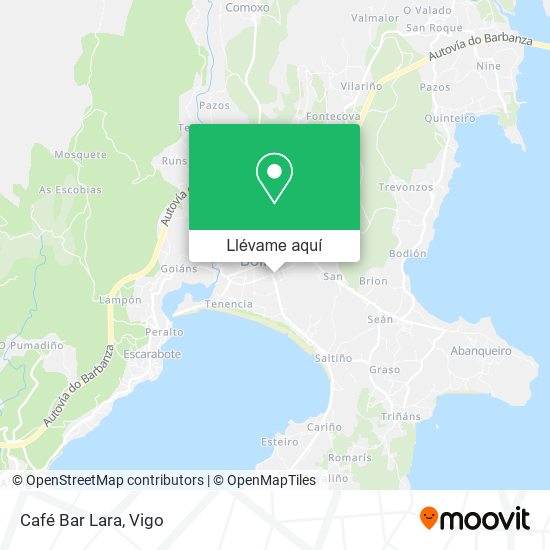 Mapa Café Bar Lara