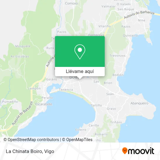 Mapa La Chinata Boiro
