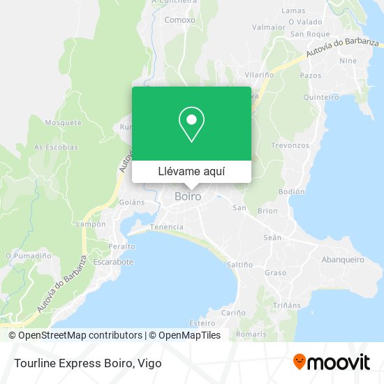 Mapa Tourline Express Boiro