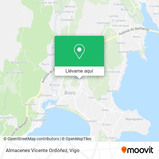 Mapa Almacenes Vicente Ordóñez