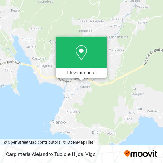Mapa Carpintería Alejandro Tubio e Hijos