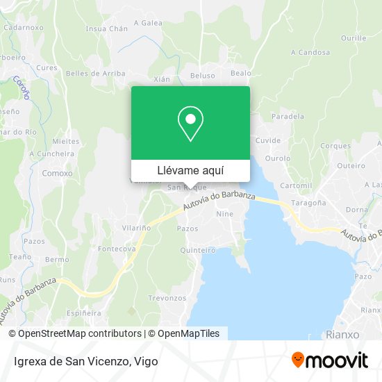 Mapa Igrexa de San Vicenzo