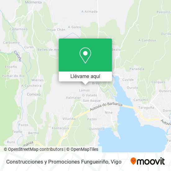 Mapa Construcciones y Promociones Fungueiriño