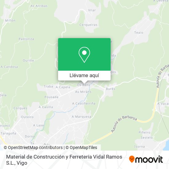 Mapa Material de Construcción y Ferretería Vidal Ramos S.L.