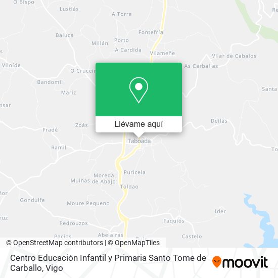 Mapa Centro Educación Infantil y Primaria Santo Tome de Carballo