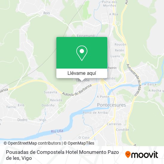 Mapa Pousadas de Compostela Hotel Monumento Pazo de les
