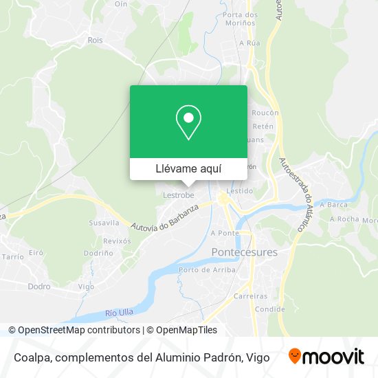 Mapa Coalpa, complementos del Aluminio Padrón