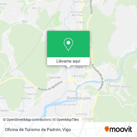 Mapa Oficina de Turismo de Padrón