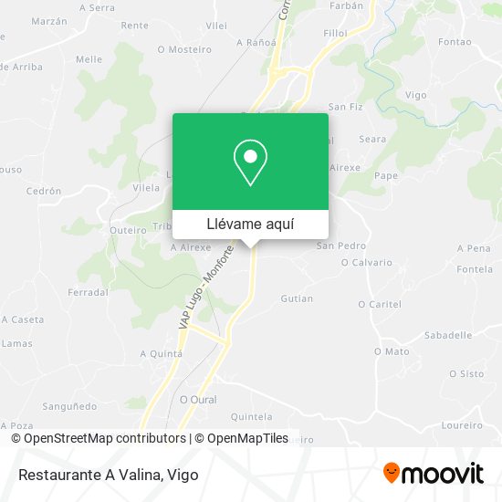 Mapa Restaurante A Valina