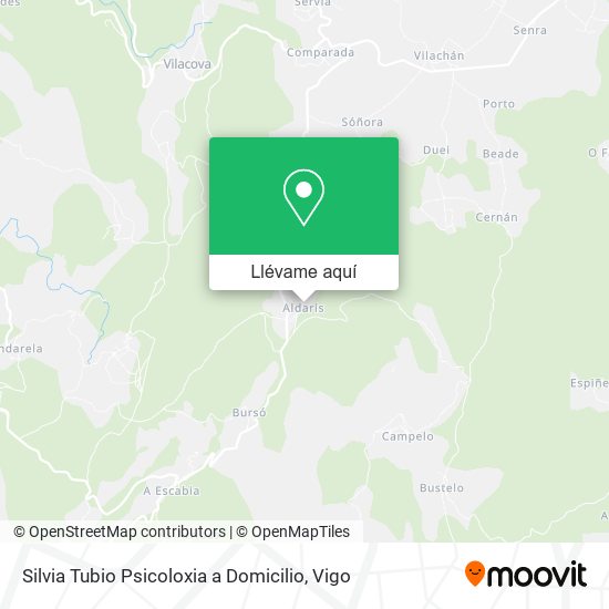 Mapa Silvia Tubio Psicoloxia a Domicilio