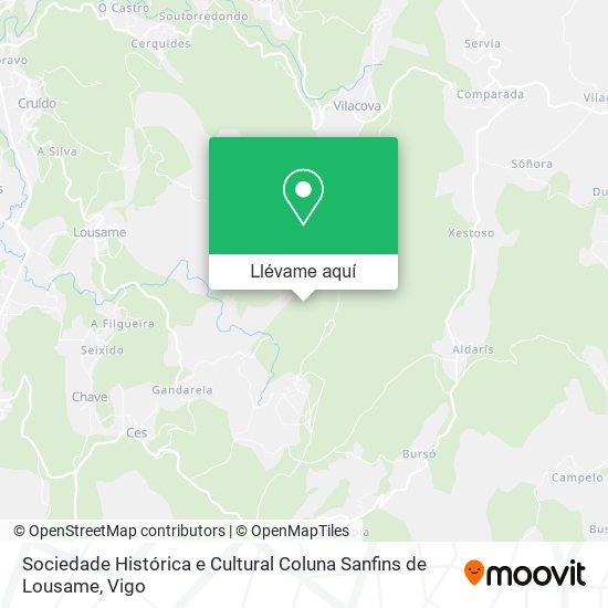 Mapa Sociedade Histórica e Cultural Coluna Sanfins de Lousame