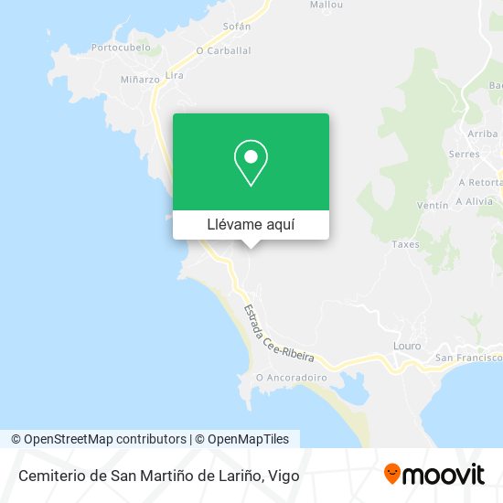 Mapa Cemiterio de San Martiño de Lariño