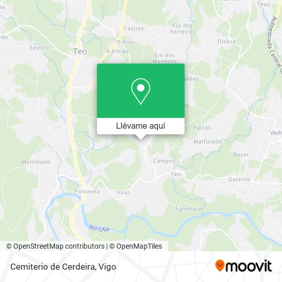 Mapa Cemiterio de Cerdeira