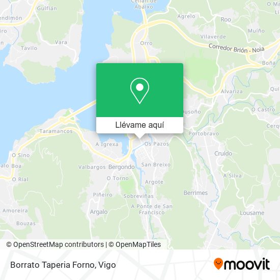 Mapa Borrato Taperia Forno