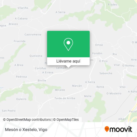 Mapa Mesón o Xestelo