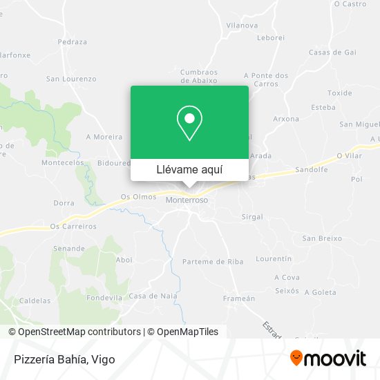 Mapa Pizzería Bahía