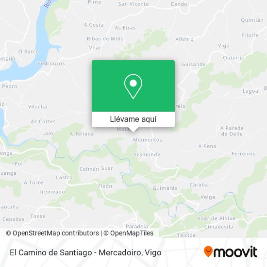 Mapa El Camino de Santiago - Mercadoiro