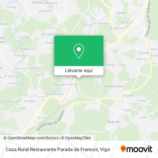 Mapa Casa Rural Restaurante Parada de Francos