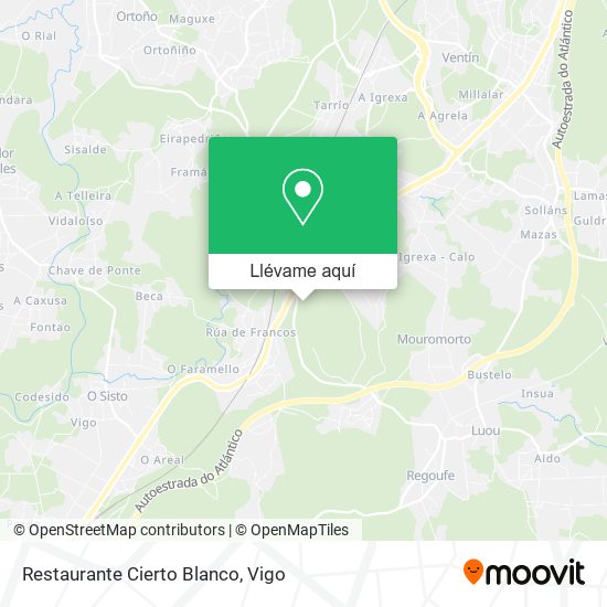 Mapa Restaurante Cierto Blanco