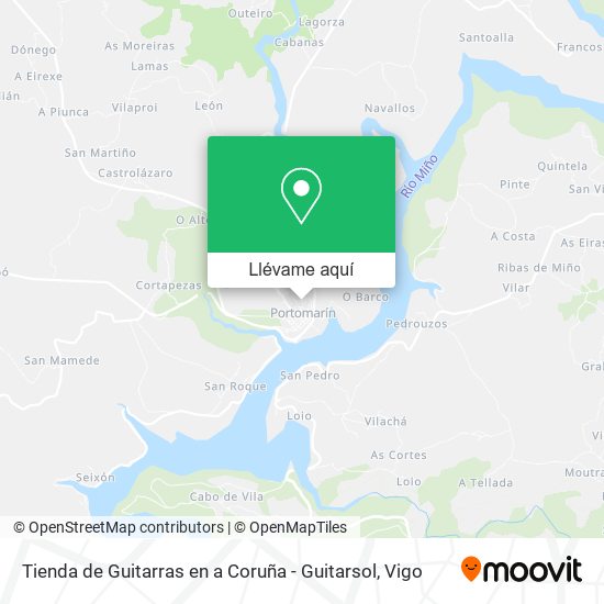 Mapa Tienda de Guitarras en a Coruña - Guitarsol