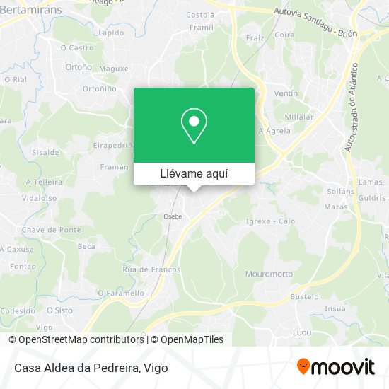 Mapa Casa Aldea da Pedreira