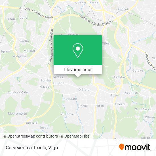 Mapa Cervexeria a Troula