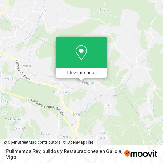 Mapa Pulimentos Rey, pulidos y Restauraciones en Galicia