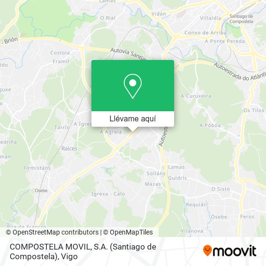 Mapa COMPOSTELA MOVIL, S.A. (Santiago de Compostela)