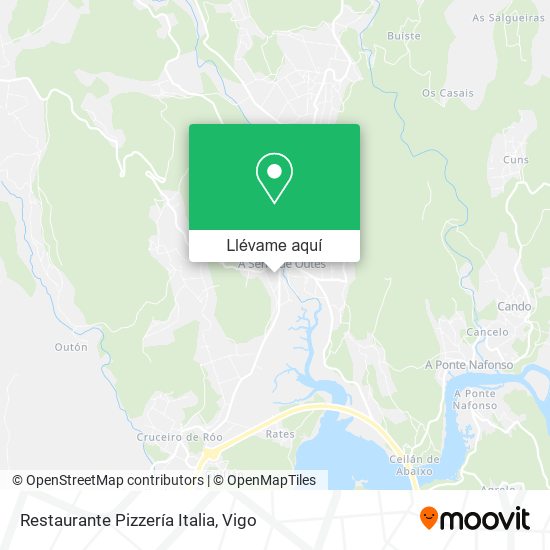Mapa Restaurante Pizzería Italia