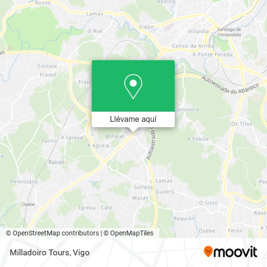 Mapa Milladoiro Tours