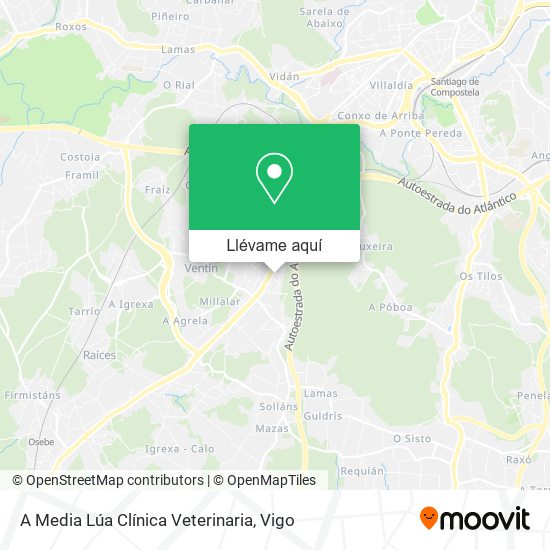 Mapa A Media Lúa Clínica Veterinaria