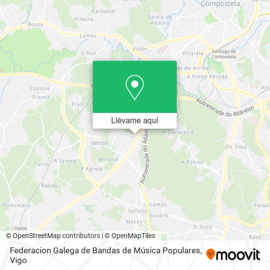 Mapa Federacion Galega de Bandas de Música Populares