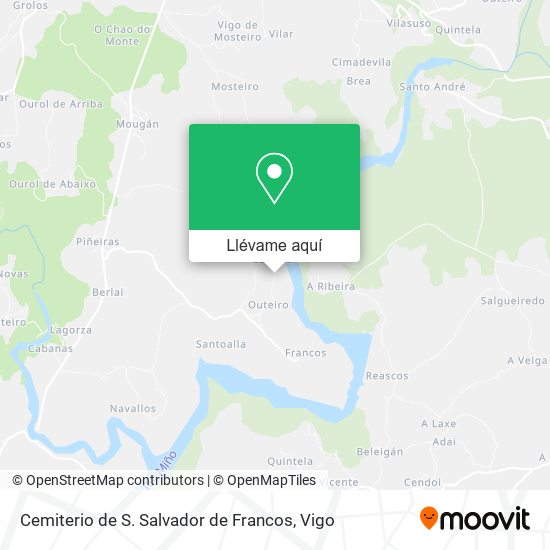 Mapa Cemiterio de S. Salvador de Francos
