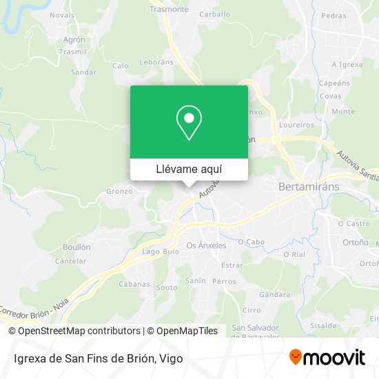 Mapa Igrexa de San Fins de Brión