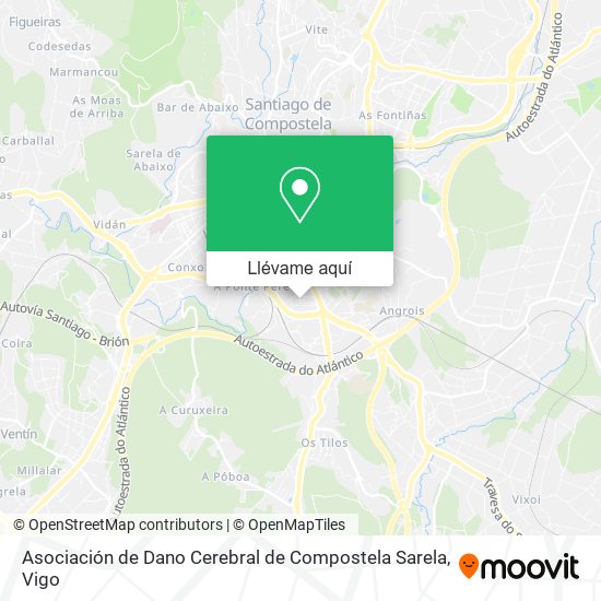 Mapa Asociación de Dano Cerebral de Compostela Sarela