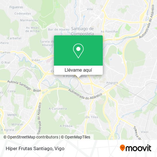 Mapa Híper Frutas Santiago