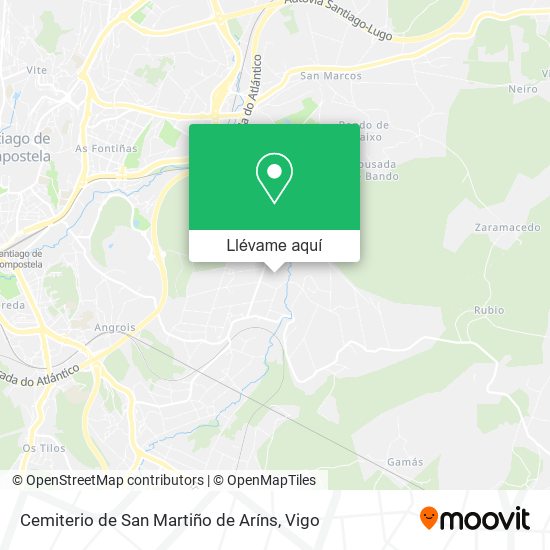 Mapa Cemiterio de San Martiño de Aríns