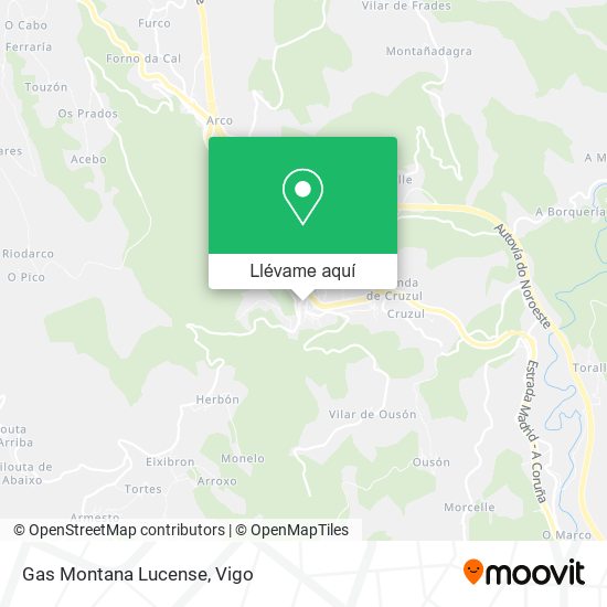 Mapa Gas Montana Lucense