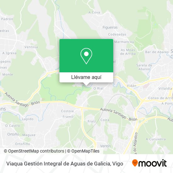 Mapa Viaqua Gestión Integral de Aguas de Galicia