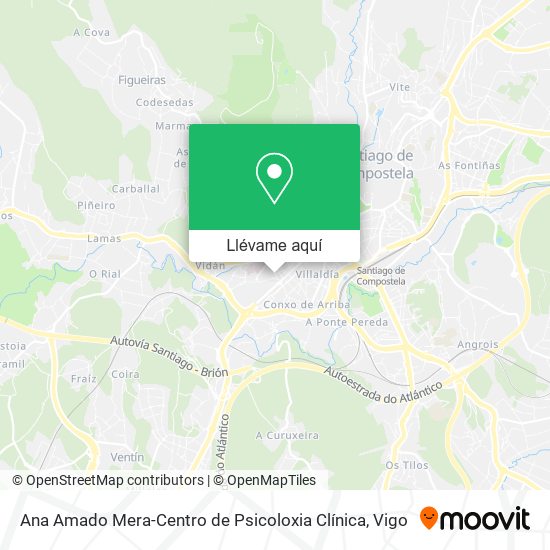 Mapa Ana Amado Mera-Centro de Psicoloxia Clínica