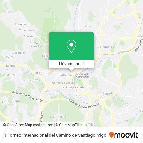 Mapa I Torneo Internacional del Camino de Santiago