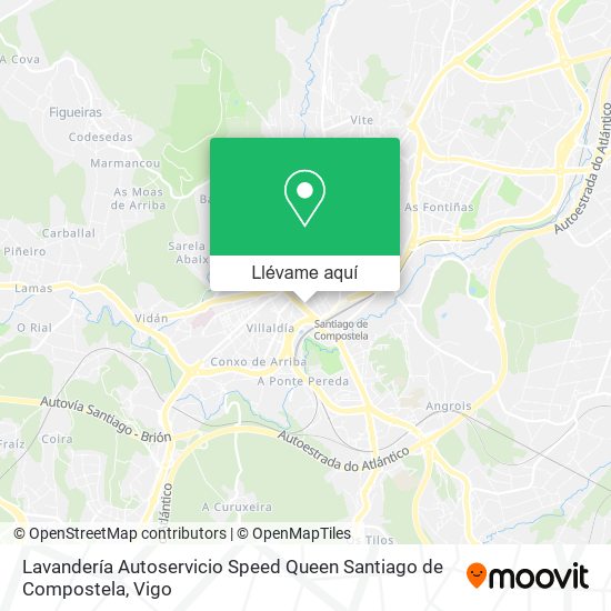 Mapa Lavandería Autoservicio Speed Queen Santiago de Compostela