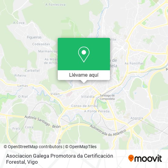 Mapa Asociacion Galega Promotora da Certificación Forestal