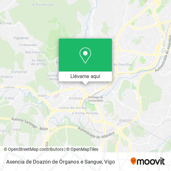 Mapa Axencia de Doazón de Órganos e Sangue
