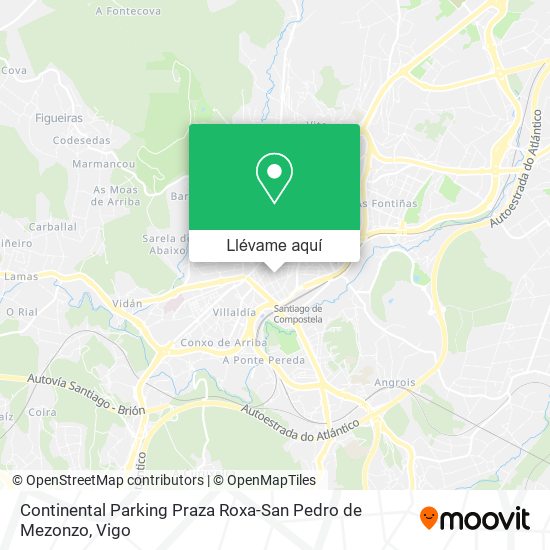 Mapa Continental Parking Praza Roxa-San Pedro de Mezonzo