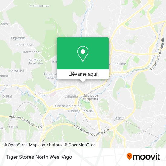 Mapa Tiger Stores North Wes