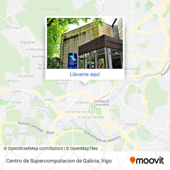 Mapa Centro de Supercomputacion de Galicia
